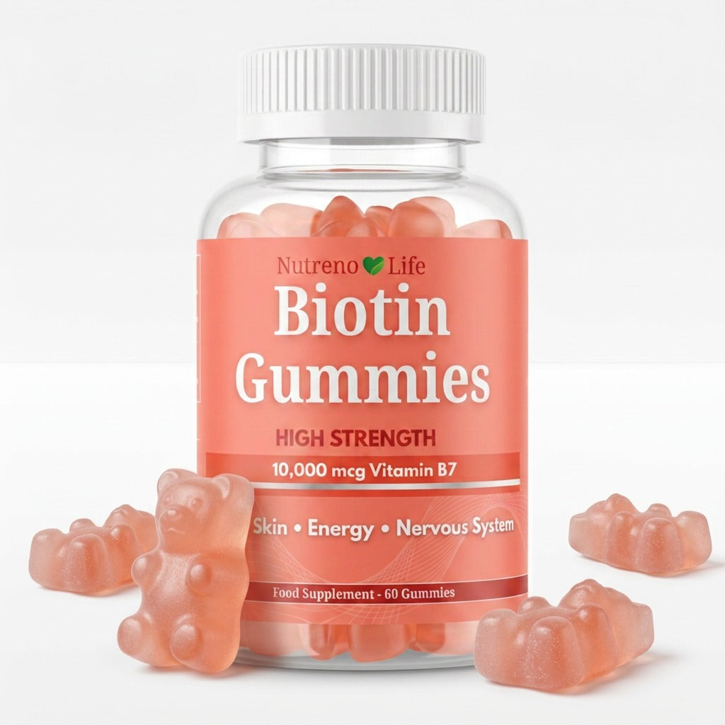 Biotin Gummies 10,000mcg – High Strength Vitamin B7, 60 Gummies