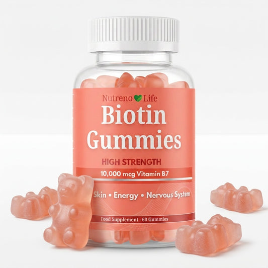 Biotin Gummies 10,000mcg – High Strength Vitamin B7, 60 Gummies