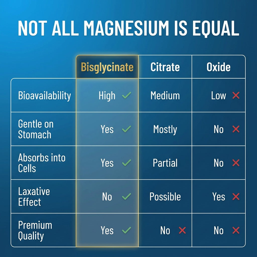 Magnesium Bisglycinate 375mg Elemental – High Strength Vegan Capsules