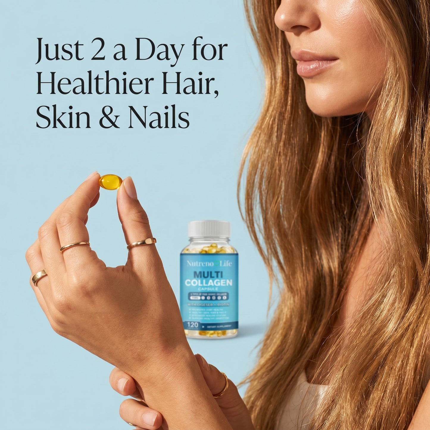 Multi Collagen Soft-gel Capsules 2000mg — Double Pack 240 Capsules— Skin, Hair, Nails, Joints