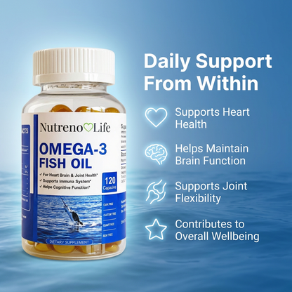 Omega 3 Fish Oil – 240 Capsules Double Pack High Strength EPA & DHA | 2 Month+ Supply