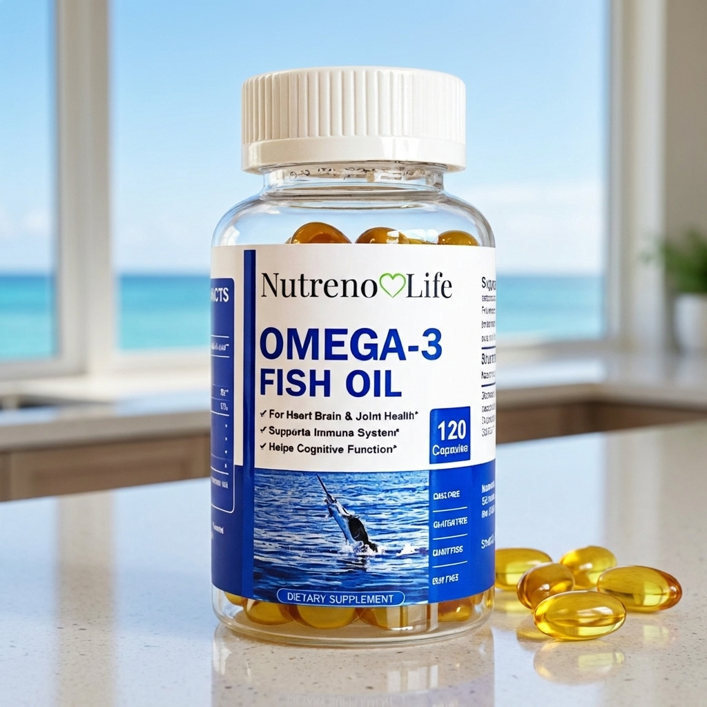 Omega 3 Fish Oil – 240 Capsules Double Pack High Strength EPA & DHA | 2 Month+ Supply
