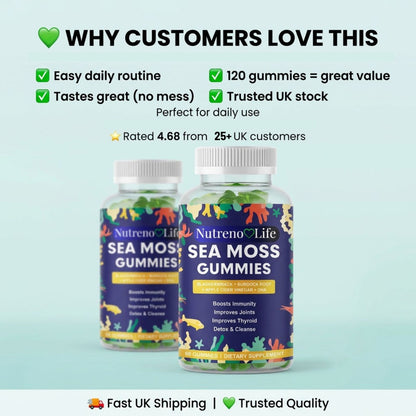 Irish Sea Moss Gummies – 120 Gummies (Buy 1 Get 1 Free)