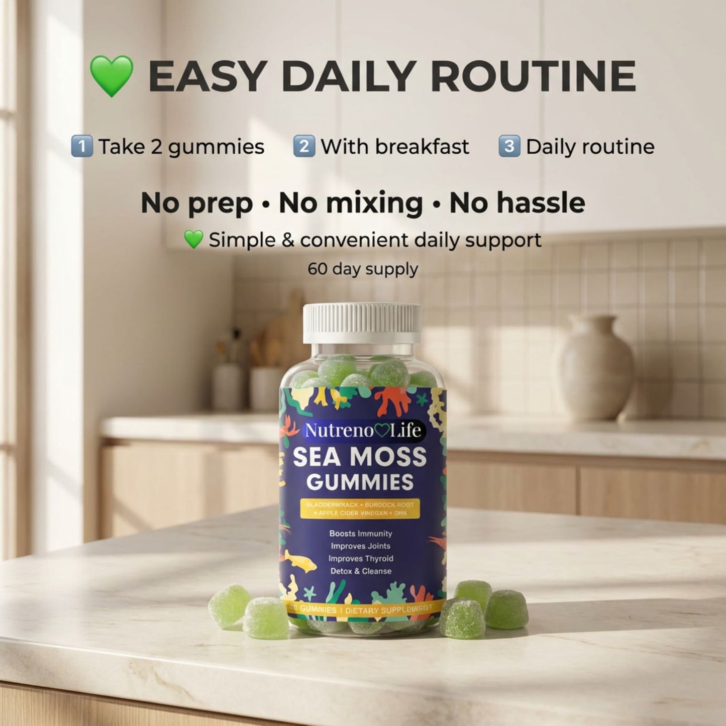 Irish Sea Moss Gummies – 120 Gummies (Buy 1 Get 1 Free)