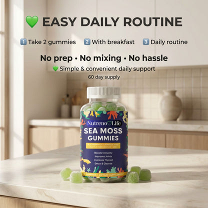 Irish Sea Moss Gummies – 120 Gummies (Buy 1 Get 1 Free)