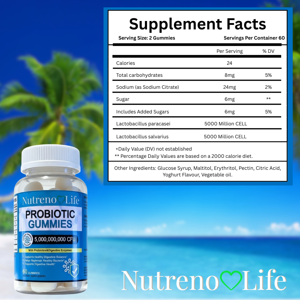 Probiotic Gummies with digestive enzymes (60) (Add 1 you will receive 2)